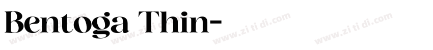 Bentoga Thin字体转换